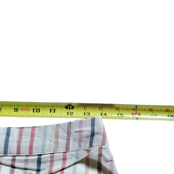 Madewell Cotton Blend Stripped Button Down the Side Skirt Size 4 - Picture 16 of 16